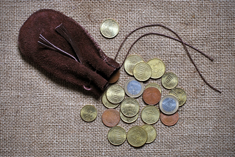 sáček s mincemi